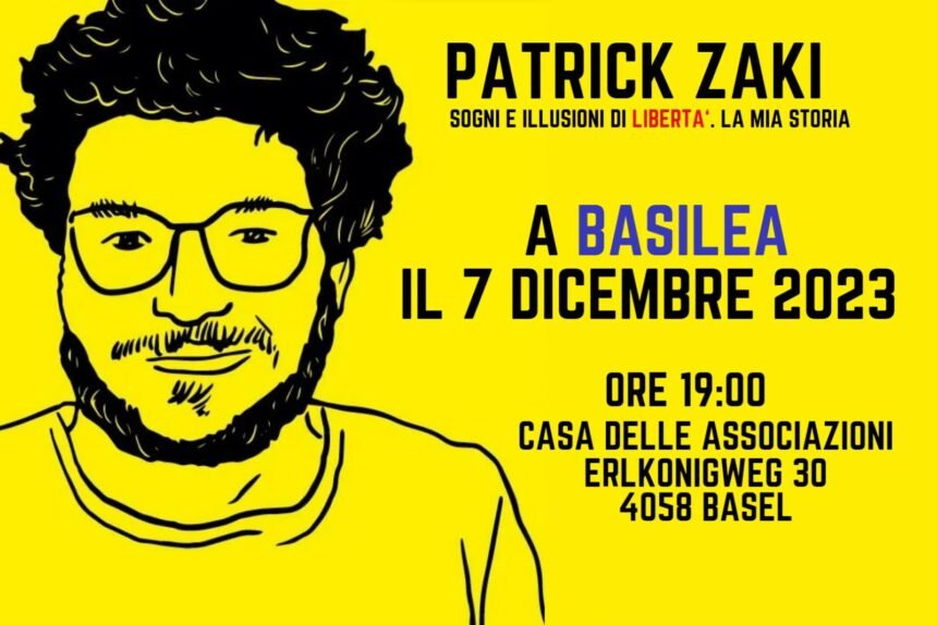 Patrick Zaki arriva in Svizzera e racconta la sua storia. Tra libertà (persa e riconquistata), sogni e illusioni e la lotta per i diritti umani