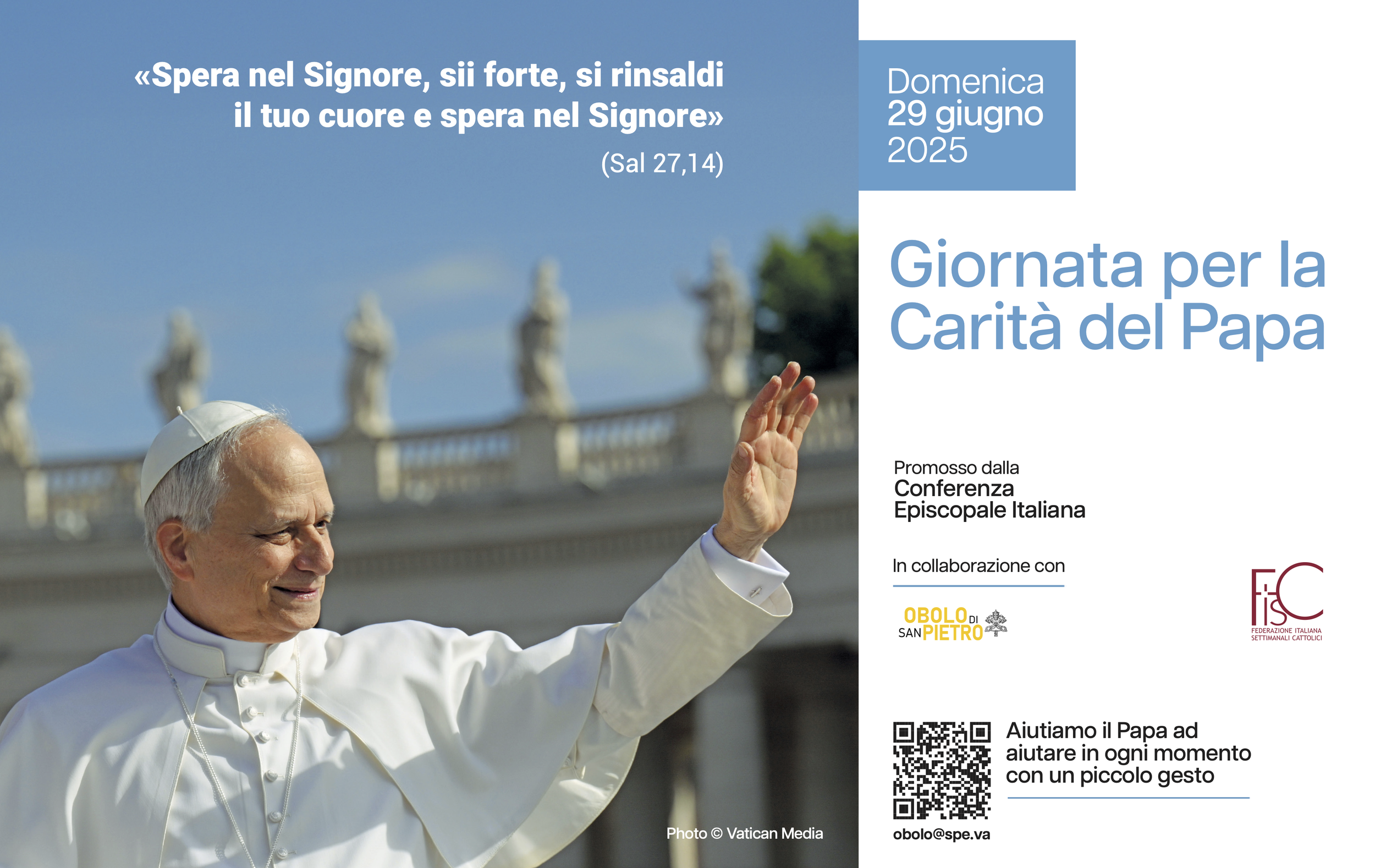 Non solo beneficenza: l’Obolo è segno di appartenenza e sostegno alla missione del Papa