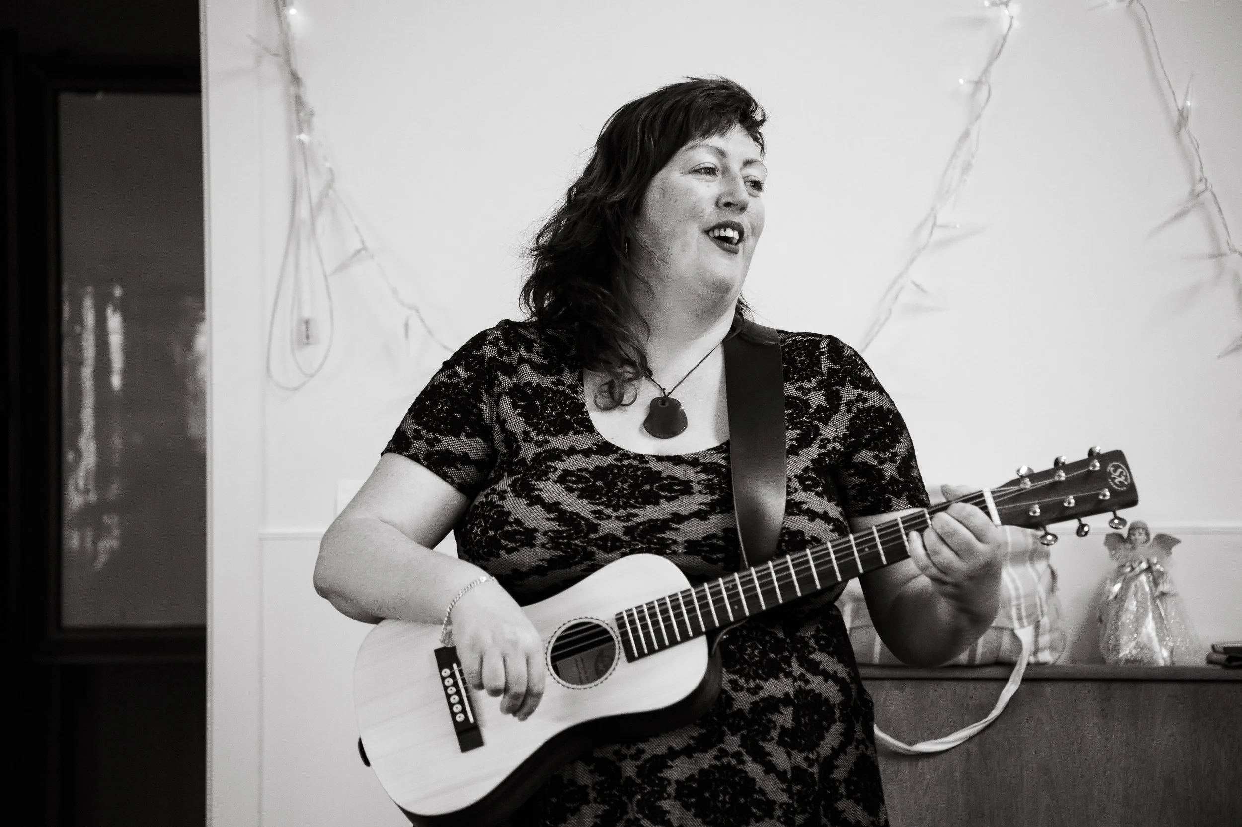 You get me too. Ukulele with Claire. Please note this instrument is a travel guitar