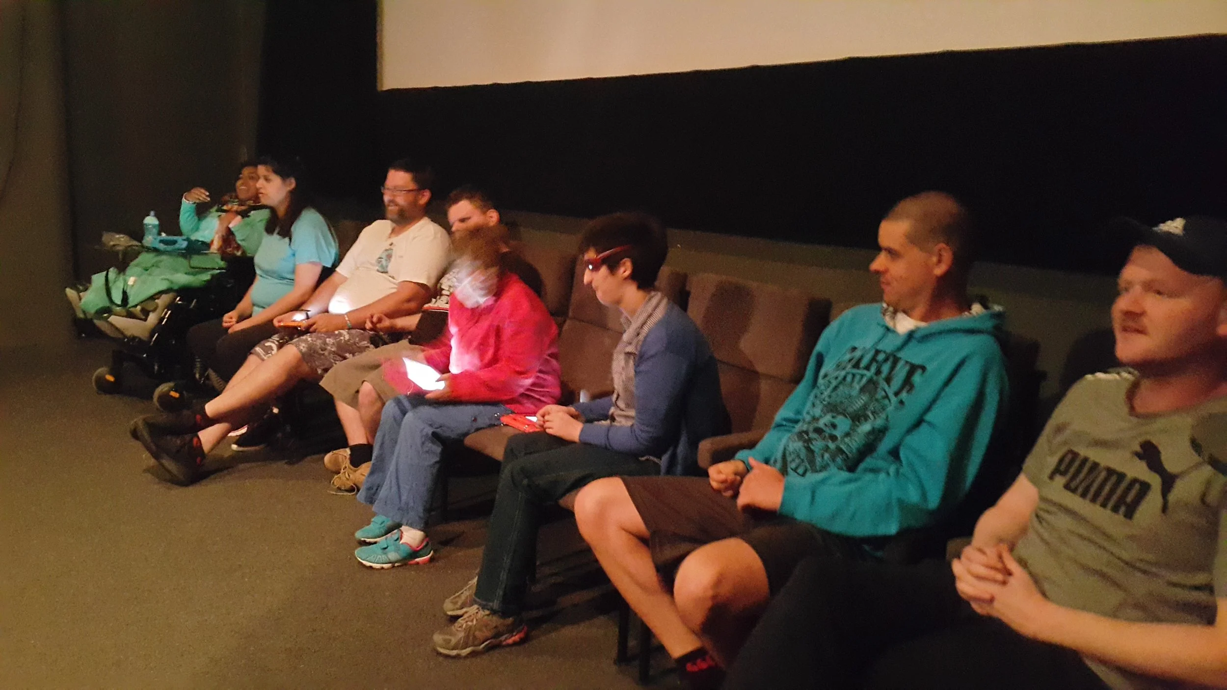 Claire leads the panel discussion with the Drama Group about Coconuts.