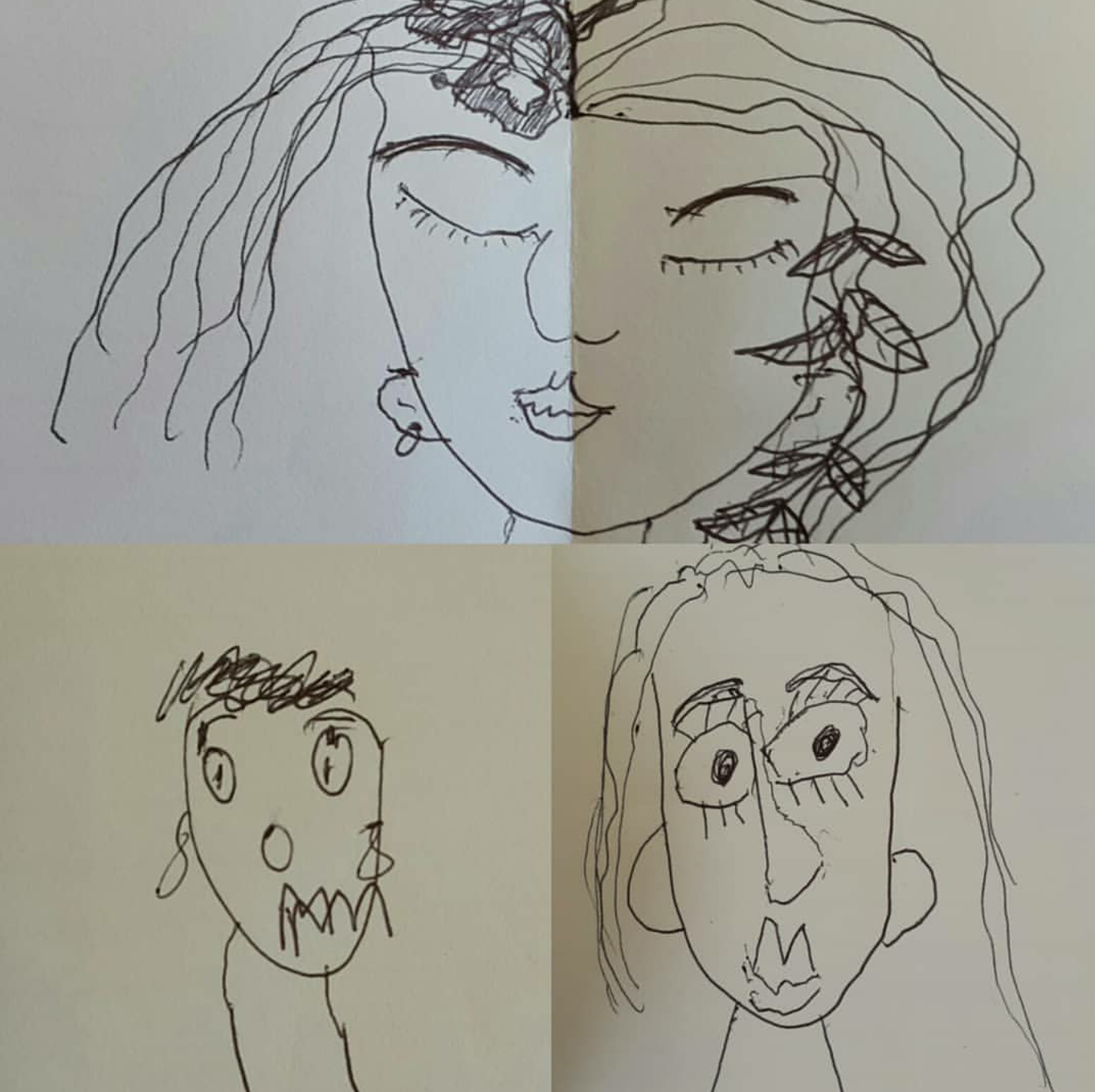 Drawings from Luke and Adam, Melissa and Abi