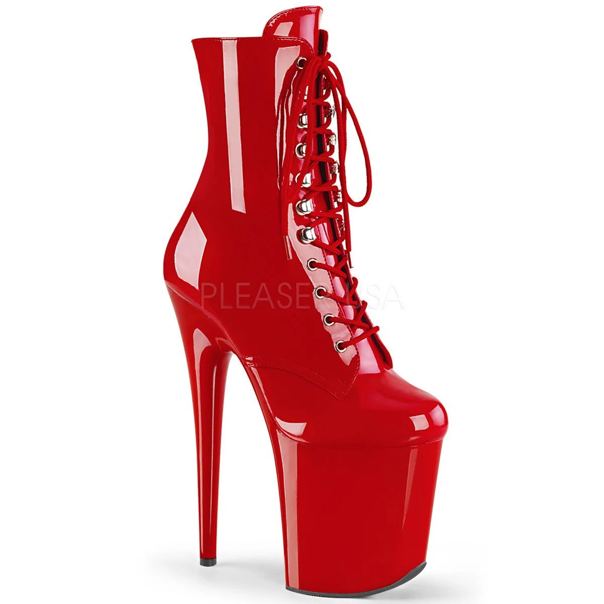 red patent boots