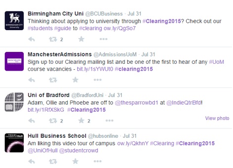 Example of #clearing2015 feed around 31st July 