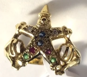 9ct Gemset Clown Ring ref P1122 - £55c.jpg