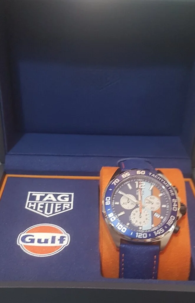 Tag Heuer Formula 1 Gulf Edition with box and papers       £950.jpg