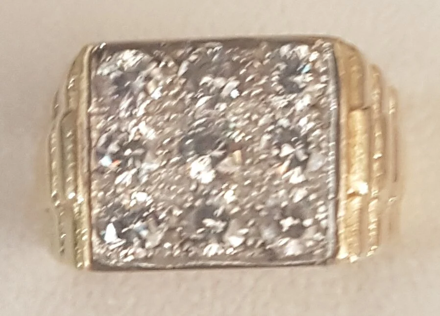 9ct Gents C.Z Rolex Style Ring ( V ) £435 P1957.jpg