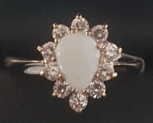9ct C.z and opal ring size i pl7158 £40.jpg