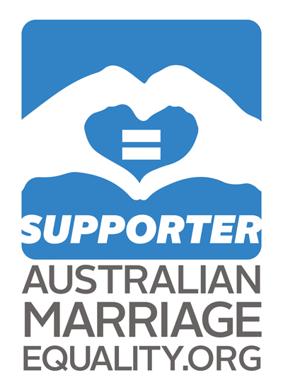 Celebrant supporting marriage equality