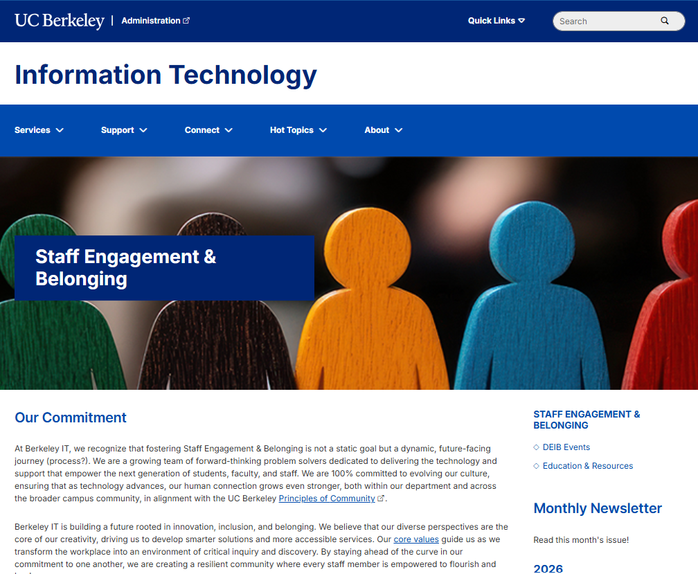 bIT Website DEIB landing page