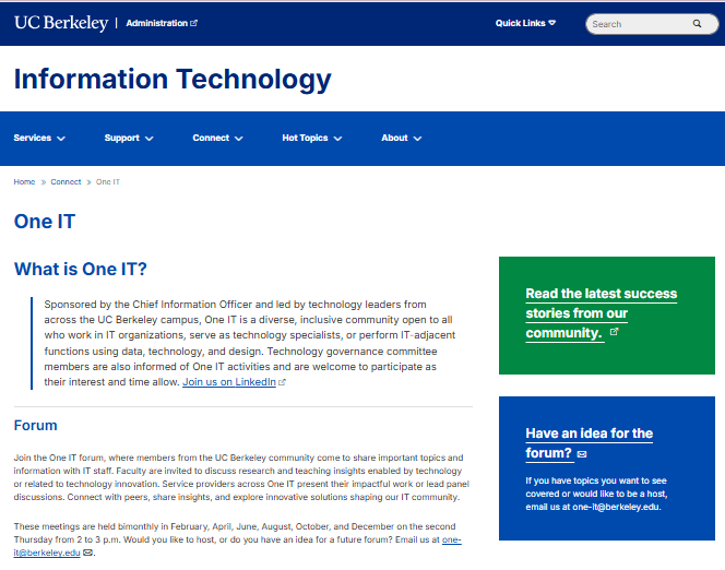 One IT Webpage