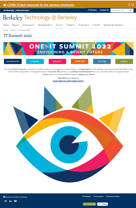 IT Summit 2022 (cancelled due to COVID)