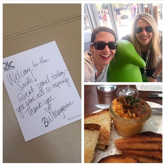 And to cap it off for us, while grabbing a drink and appetizer at The Hive, our other new BFFs Meg Ryan and Kathy Najimy walked in to dine. So what did we do?! We sent them the Pimento Cheese app with a note that said, Welcome to the South! #givers