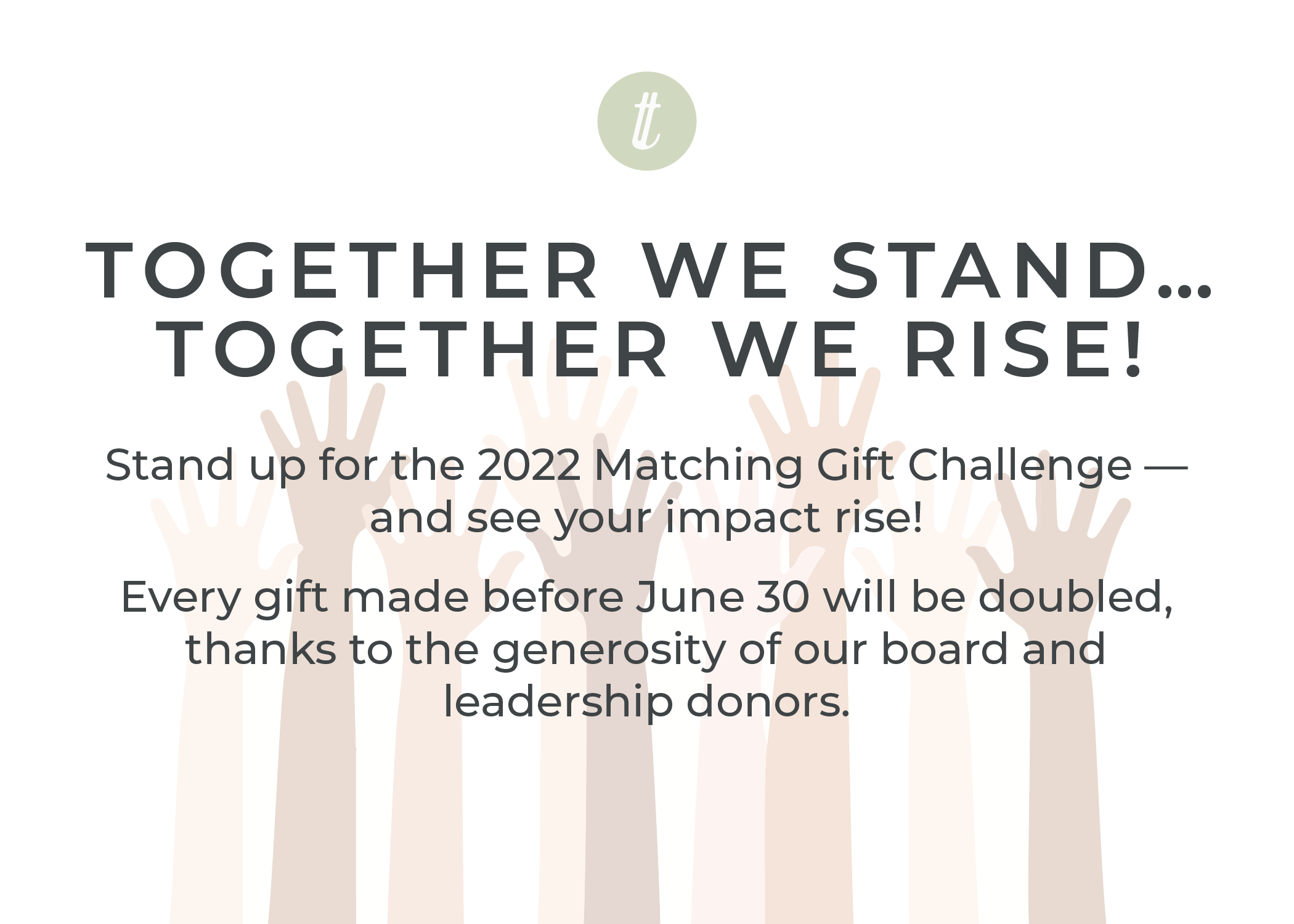Together we rise! 2022 Matching Gift Campaign — Theological Horizons