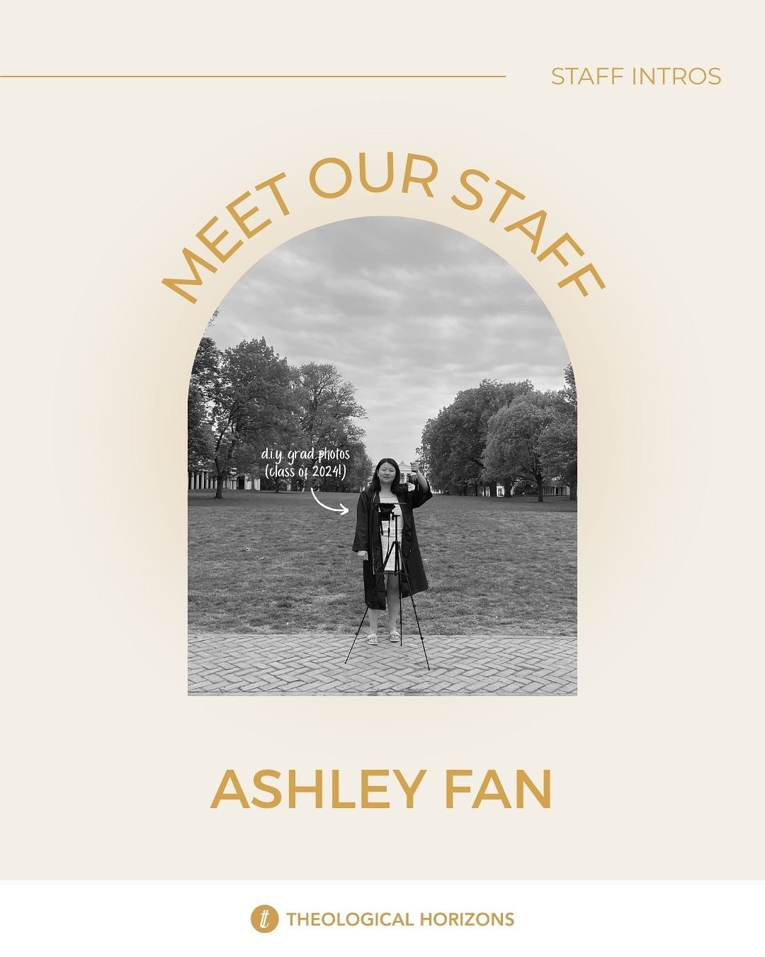 Breaking the fourth wall to introduce the final staff member: Ashley (me)! As a recent graduate from UVA, I&rsquo;m excited to serve this ministry that gave me so much. You can find me behind a camera or looking for a fun local restaurant, and I&rsqu