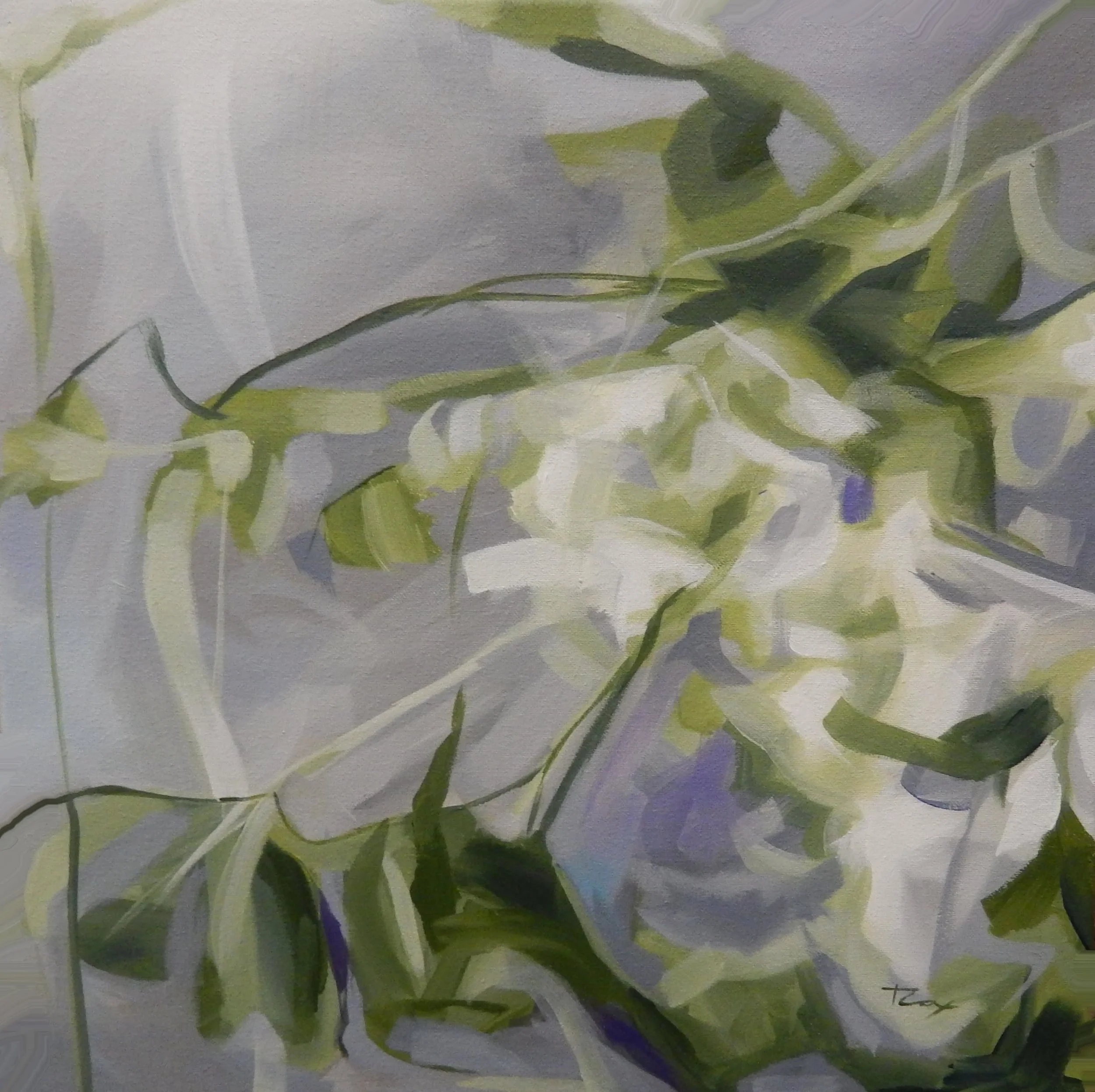 vine II, 16 x 16 acrylic on canvas