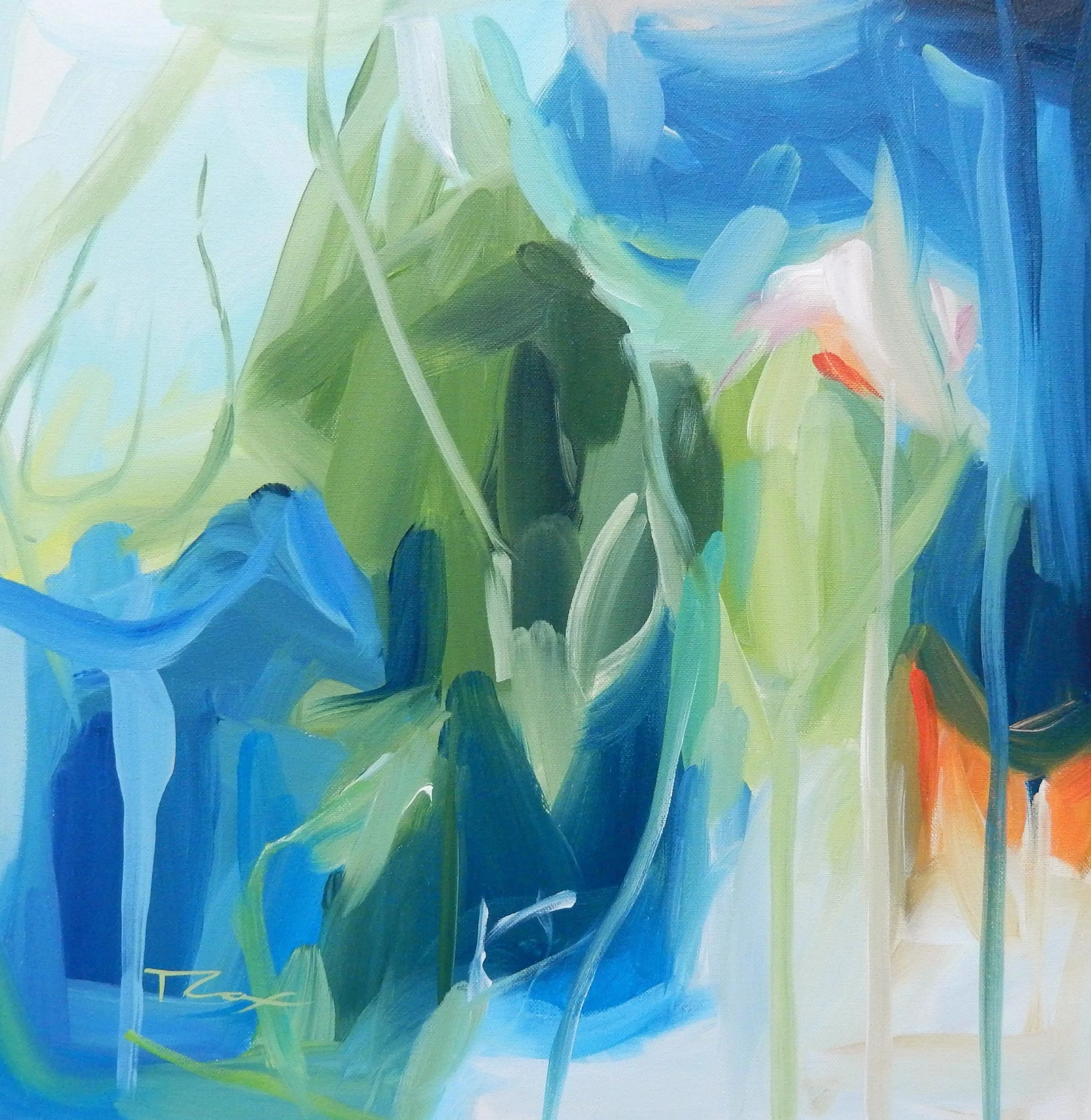 higher ground, 16 x 16 acrylic on canvas