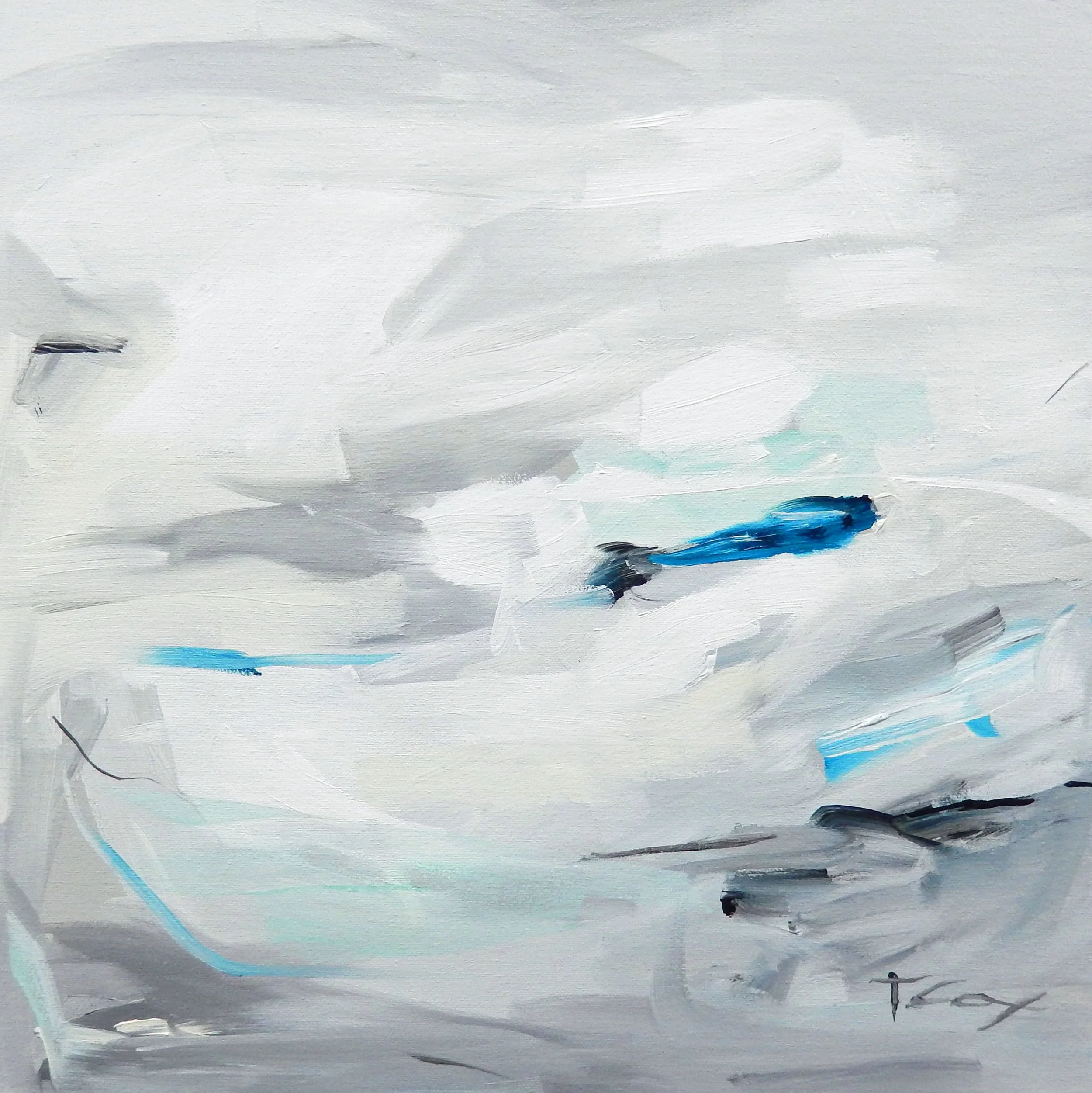 waves 1, 16 x 16 acrylic on canvas