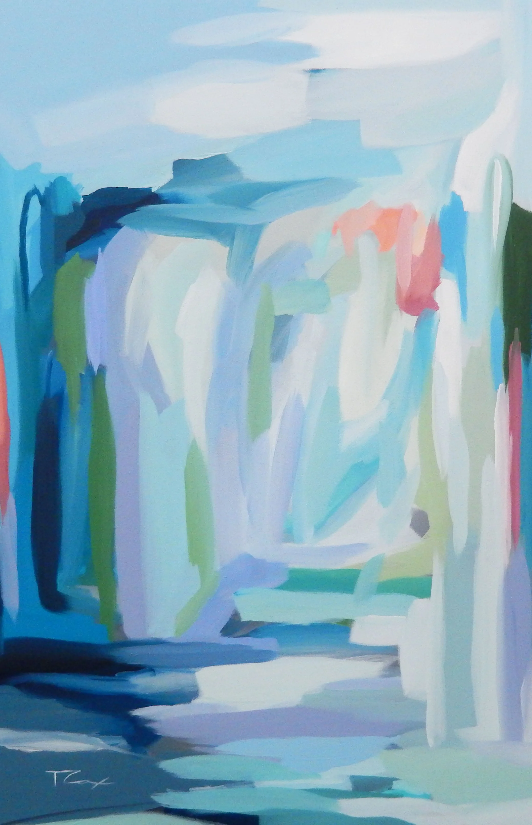 blue hotel, 30 x 40 acrylic on canvas