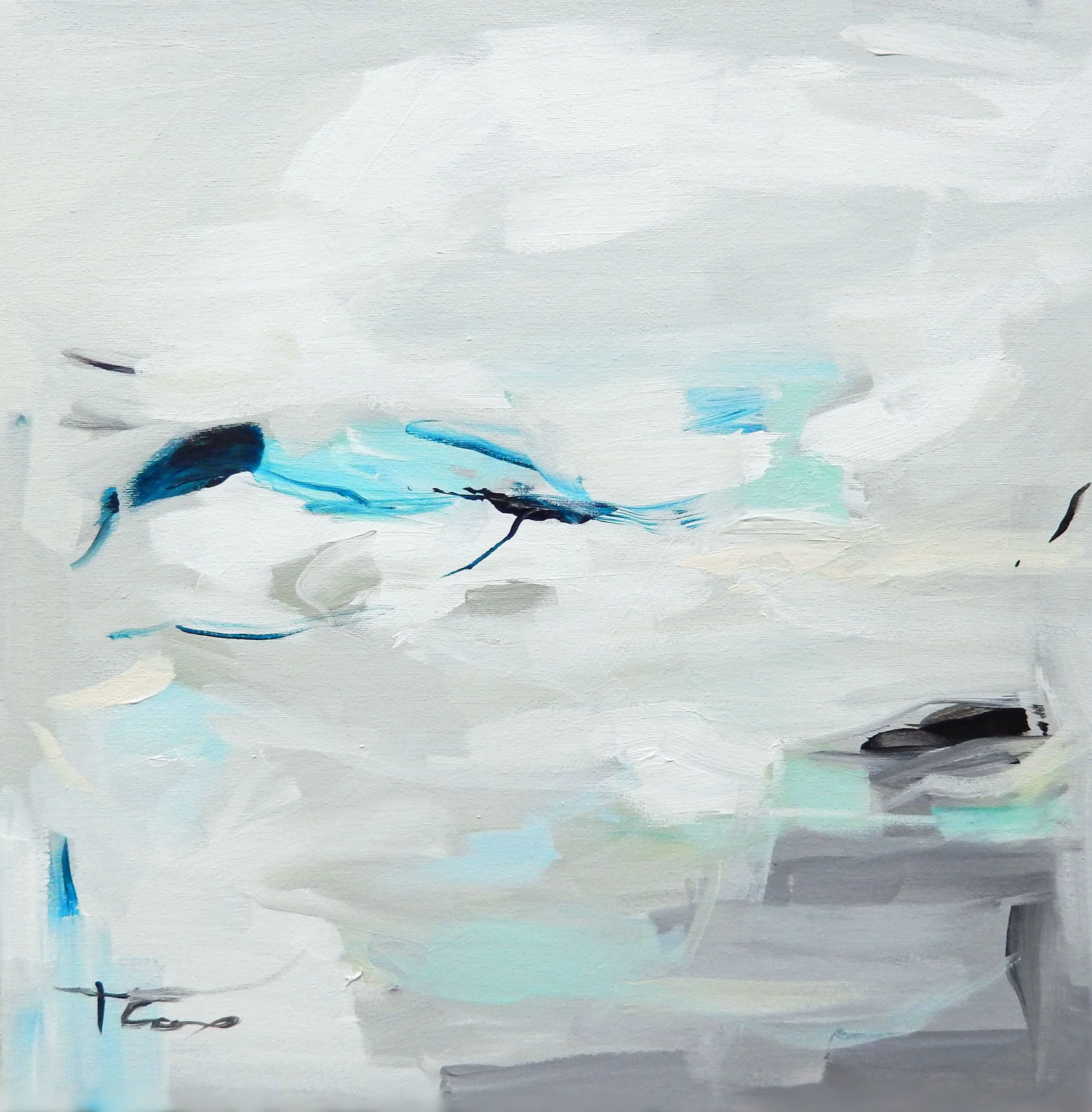 waves 2, 16 x 16 acrylic on canvas