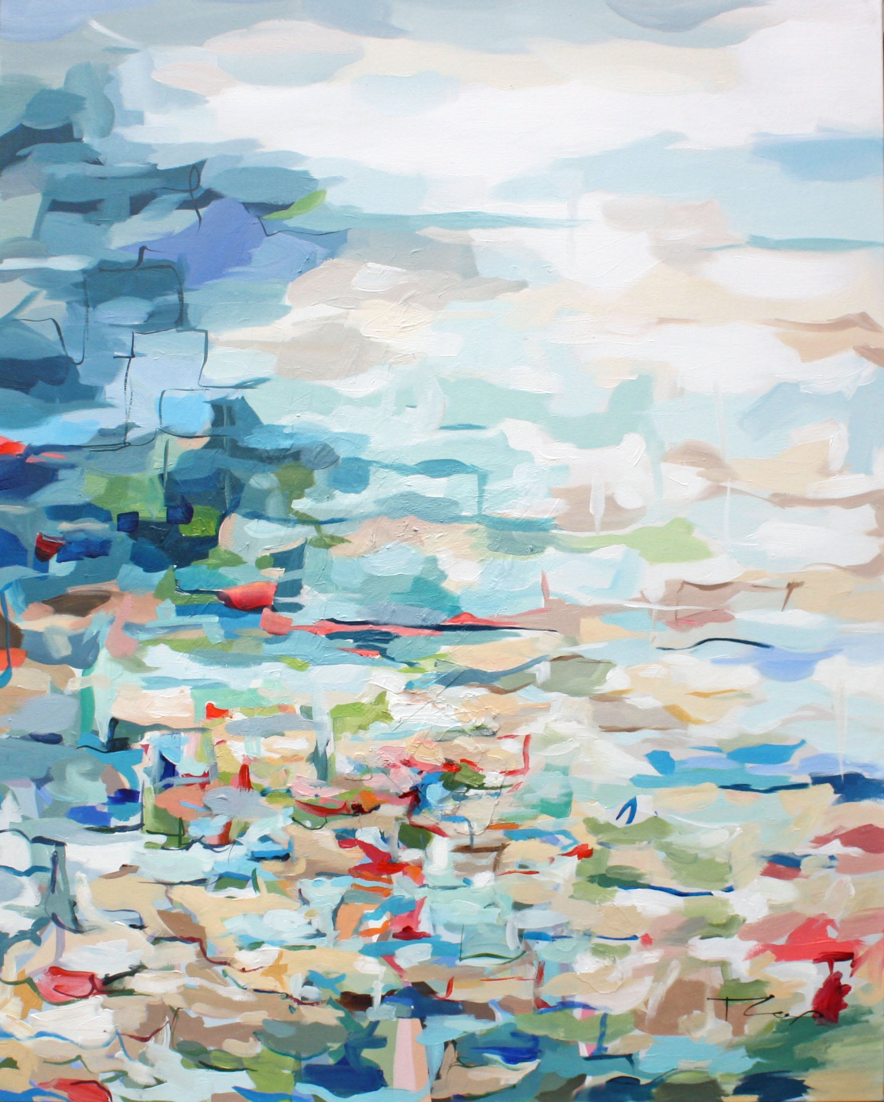 costiera amalfitana, 24 x 30 acrylic on canvas