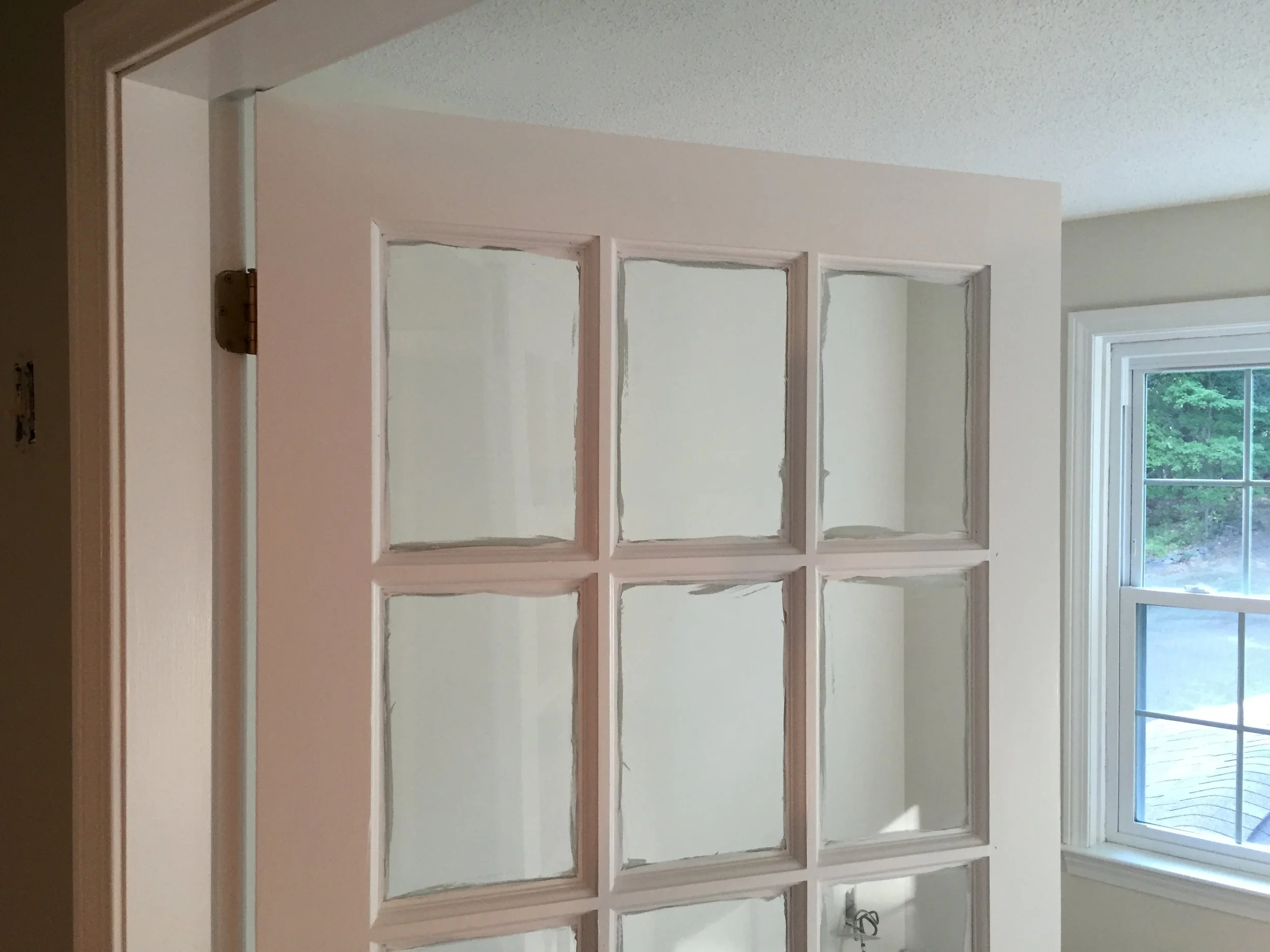 OFFICE DOOR TRIM - PROGRESS PAINT