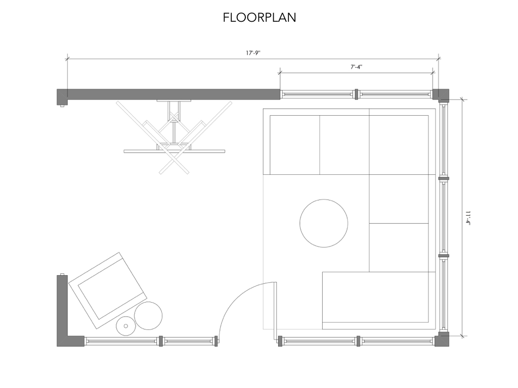CAD Floorplan - Sunroom design
