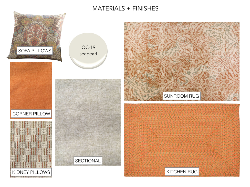 Materials + Finishes Board - Sunroom design