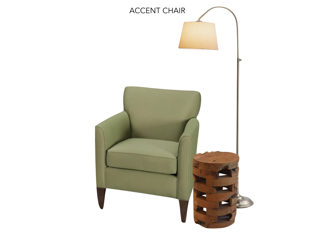 Accent Chair, Table and Lamp Close Up - Sunroom design