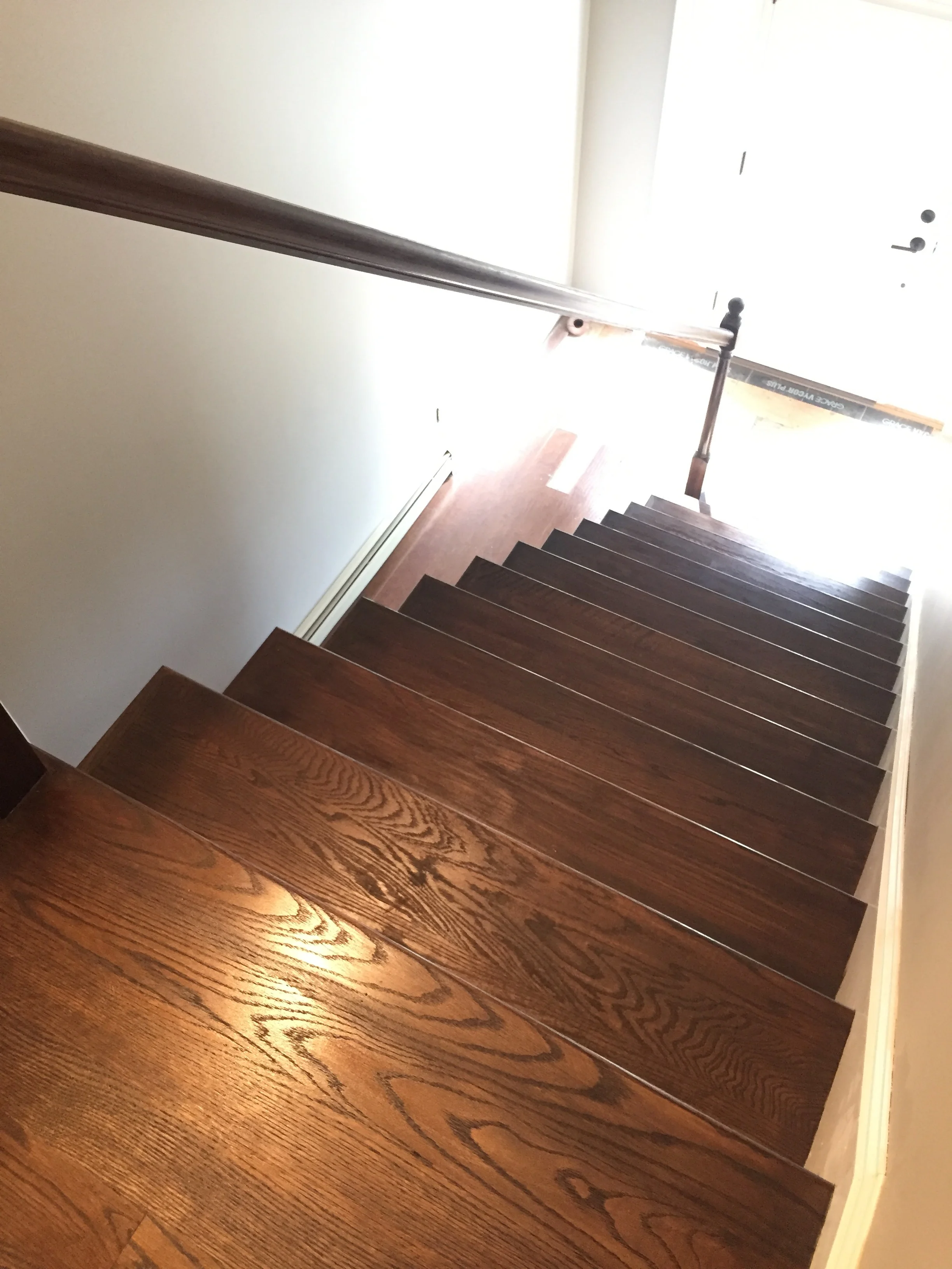 FINISHED - Red Oak - 3 coats of Minwax Jacobean 2750 - No Poly