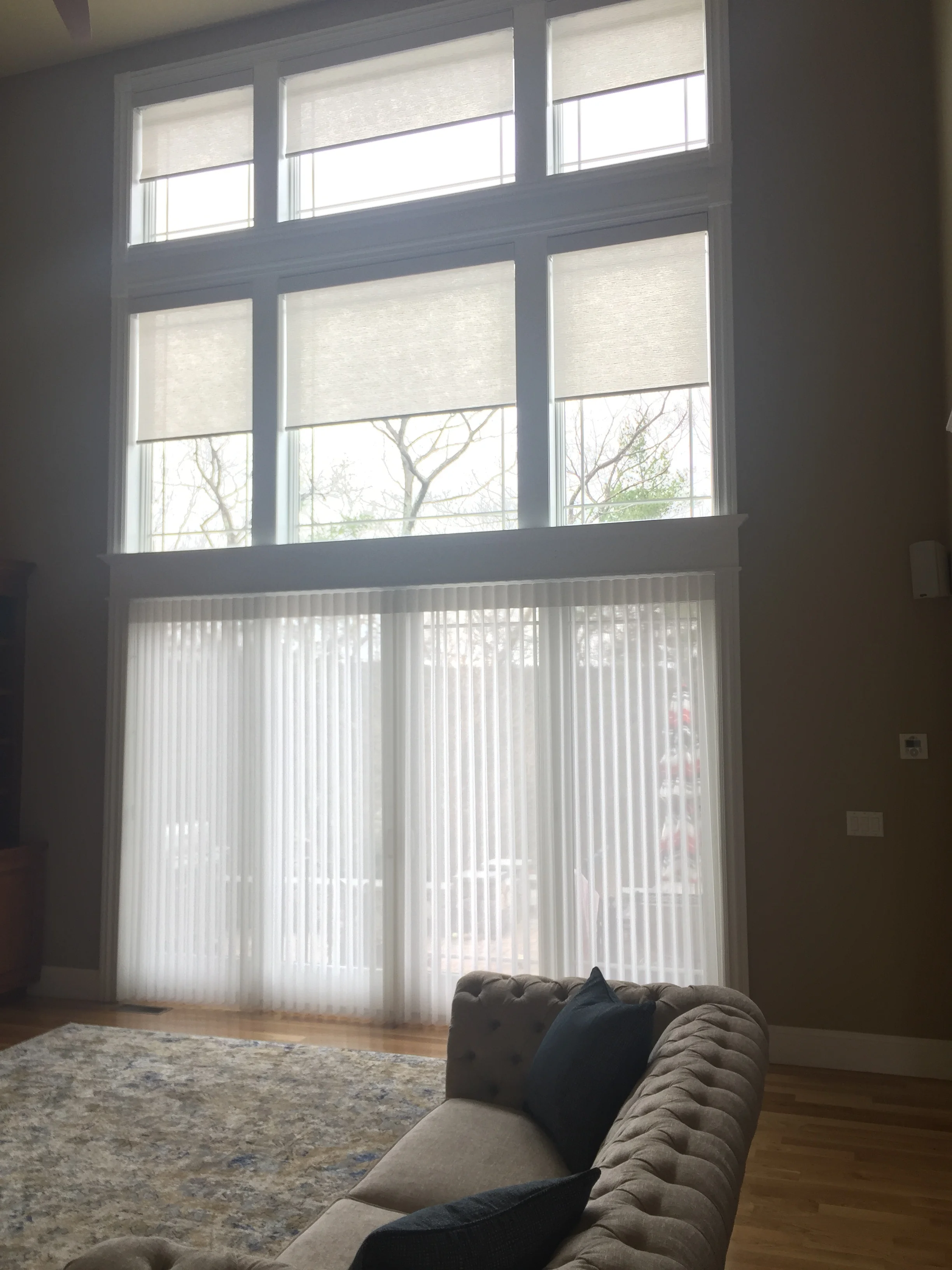 Custom Window Treatments - Family Room Design - Bolton, MA