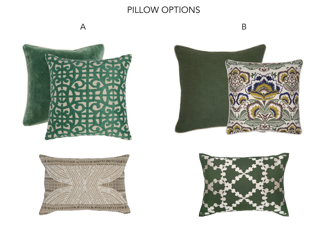 Pillow Options - Interior Design - Dunstable MA