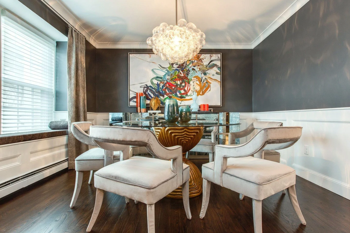 Eclectic done right: bold color, layered materials, and a space that feels collected, not chaotic 🧡⁠
.⁠
.⁠
#PelhamNHInteriorDesign #SouthernNHDesign #NHInteriorDesigner