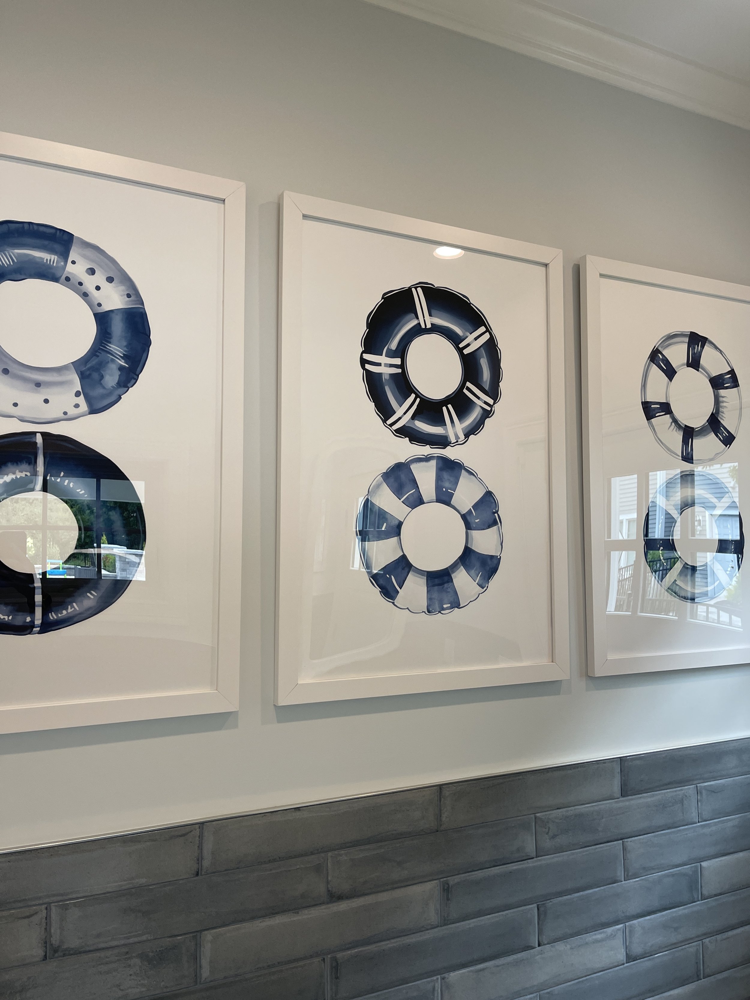 Interior photo of Pool House Interior Design Bathroom Art