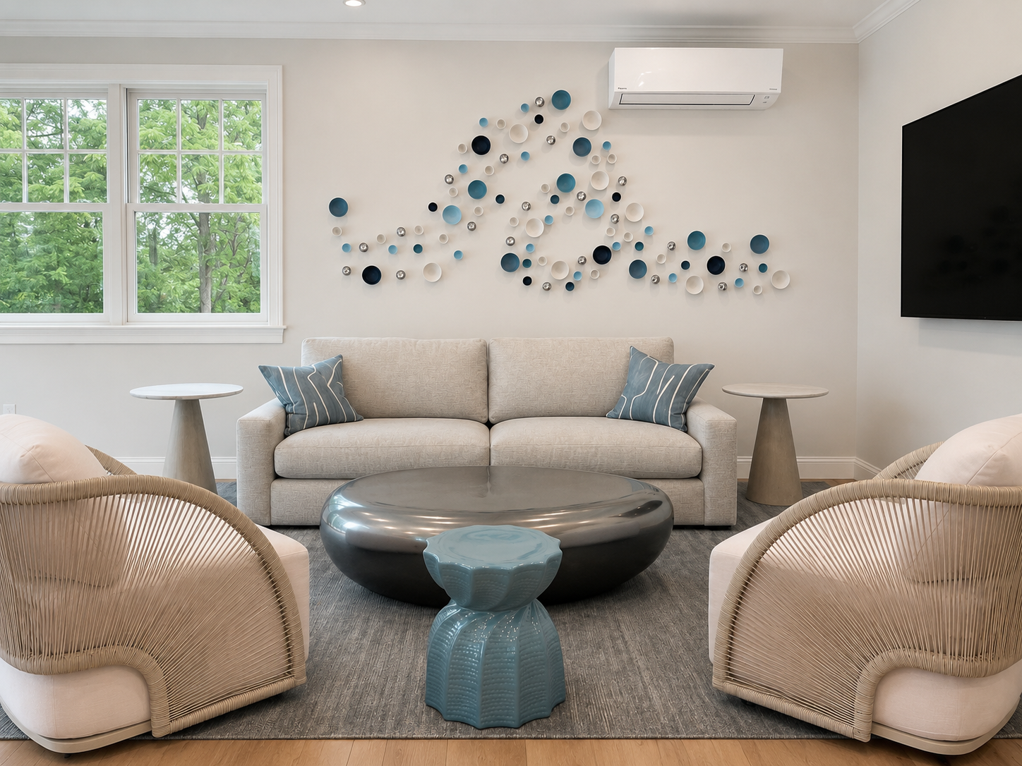 Interior photo of Pool House Interior Design Sitting Area