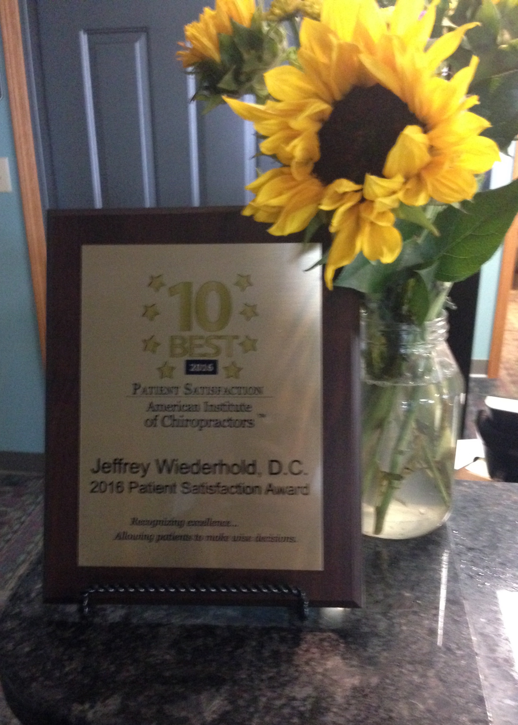 Top 10 Best Chiropractor in the state of Michigan awarded to Jeffrey Wiederhold DC