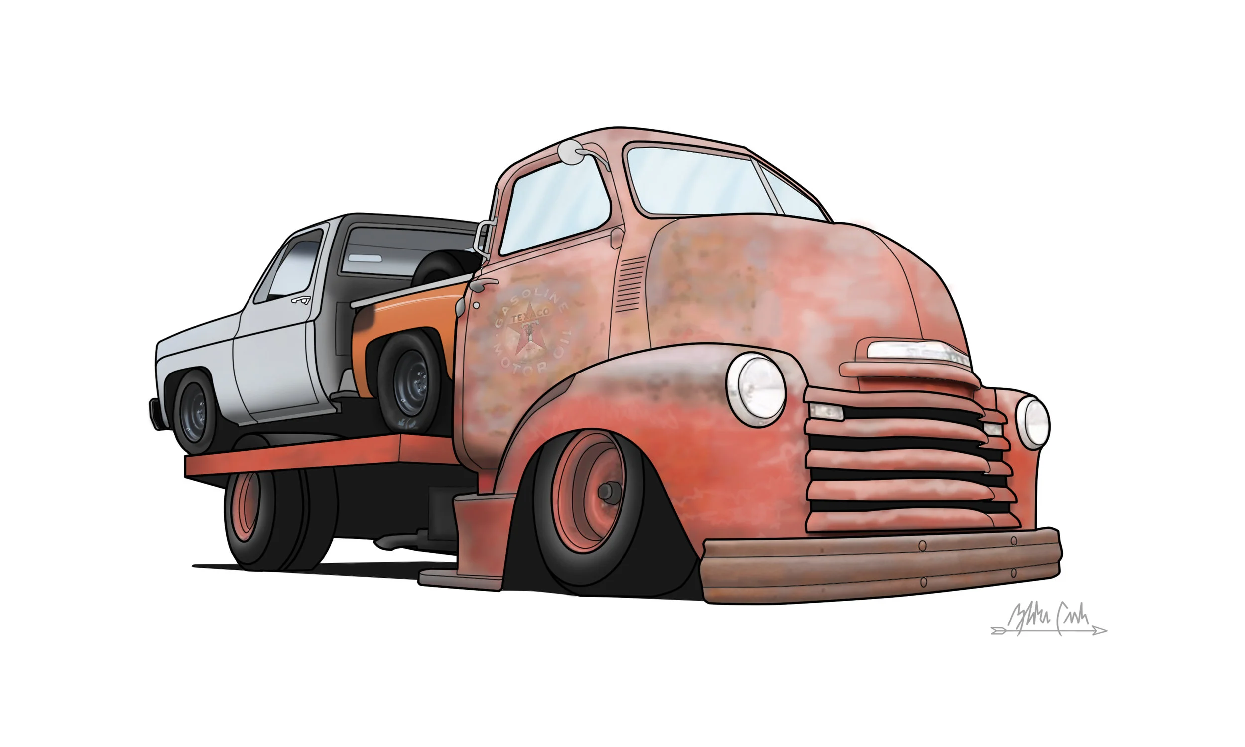 '50 Chevy Cabover and '73 C10