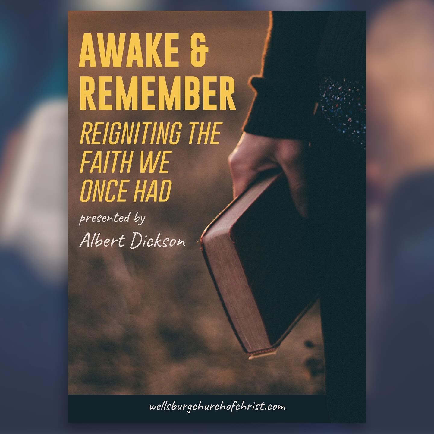 Our Spring Gospel Meeting starts TODAY! 🙌

AWAKE &amp; REMEMBER ✨
Reigniting the faith we once had.

Join us for a powerful week of gratitude, salvation, and identity in Christ with Albert Dickson (Mill Road church of Christ &ndash; Cincinnati, OH).