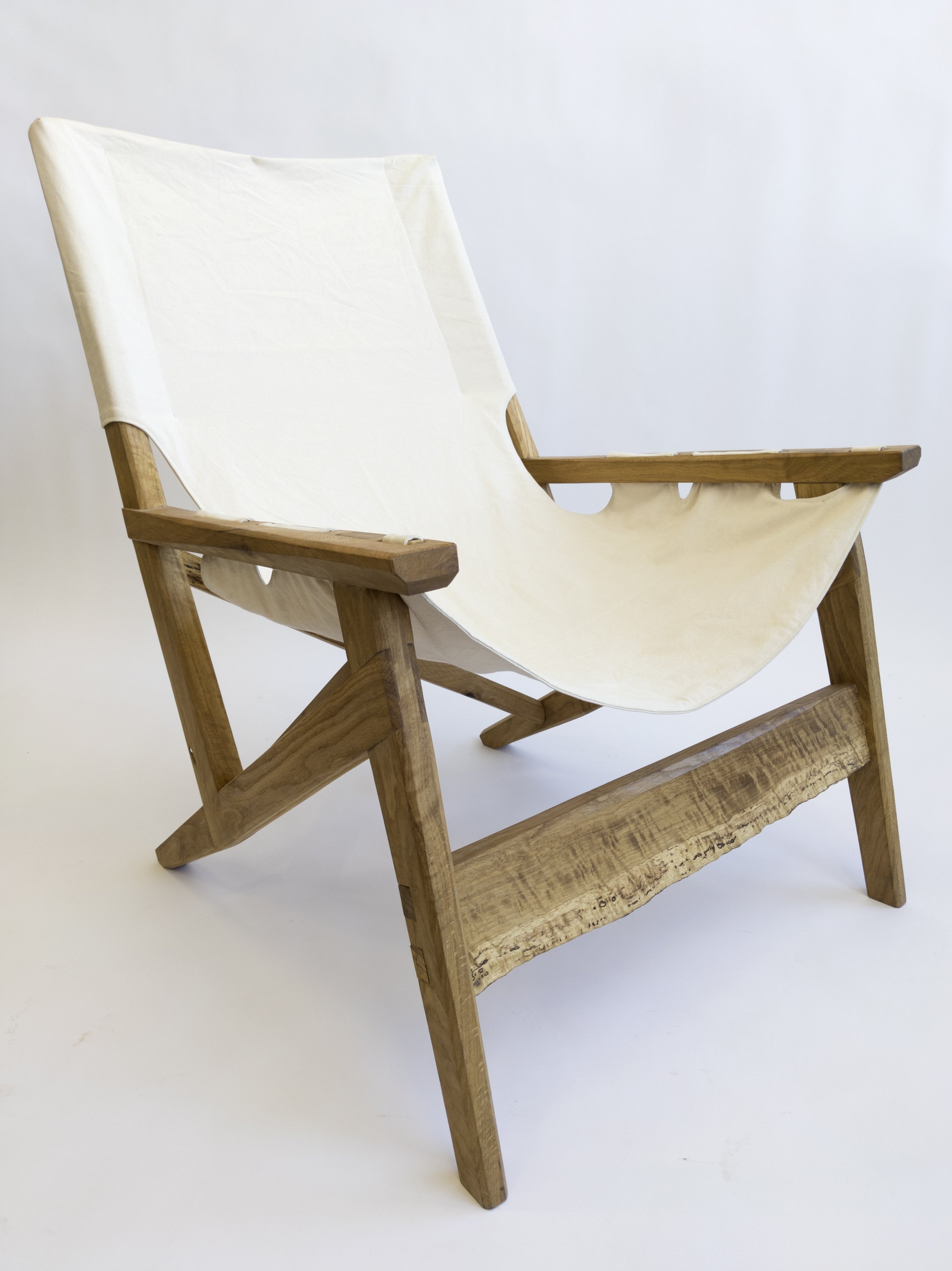  organic cotton and oak sling chair 