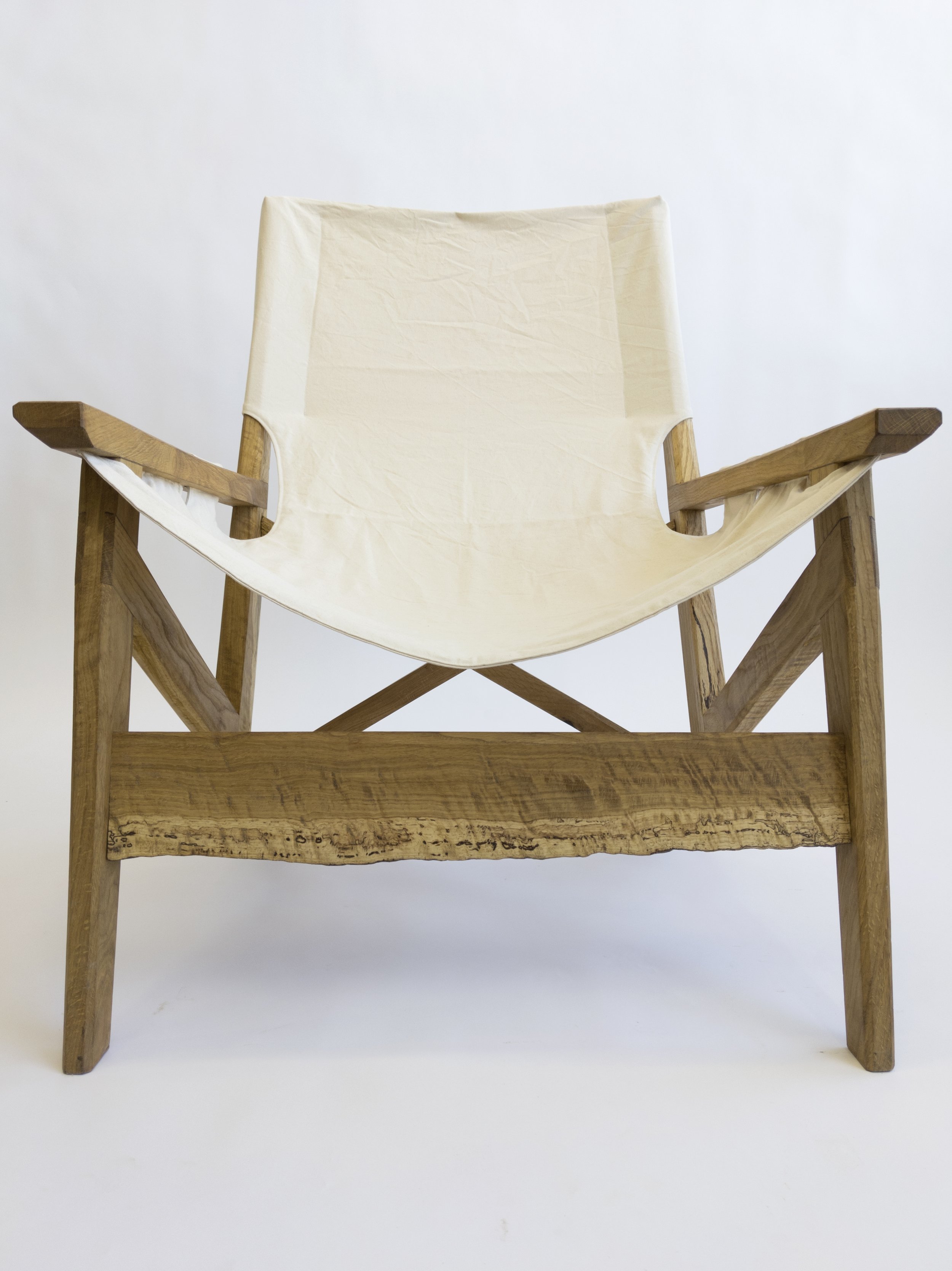  organic cotton and oak sling chair 