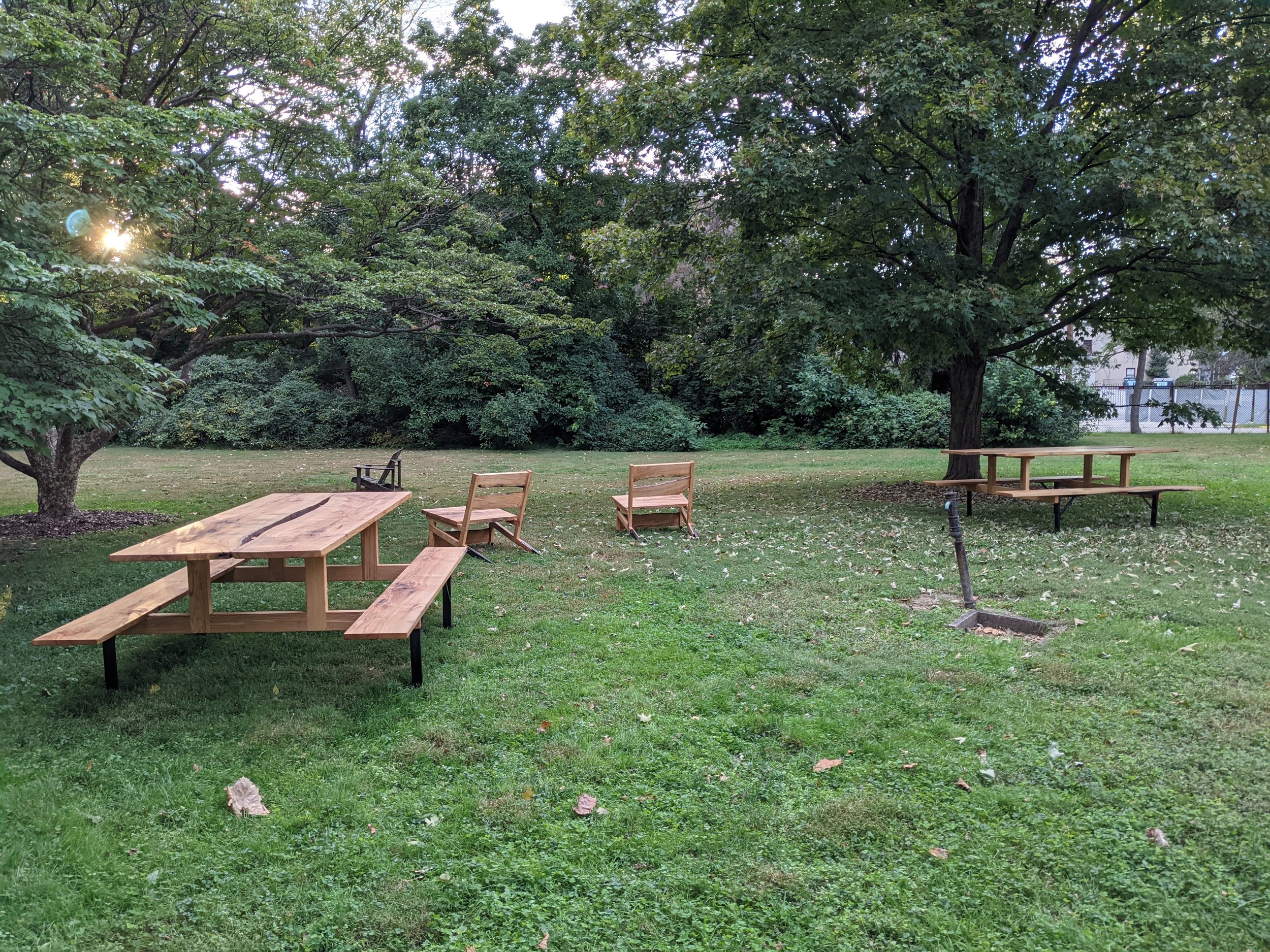  ash outdoor furniture set for the Historic Cliveden House in Germantown, Philadelphia 