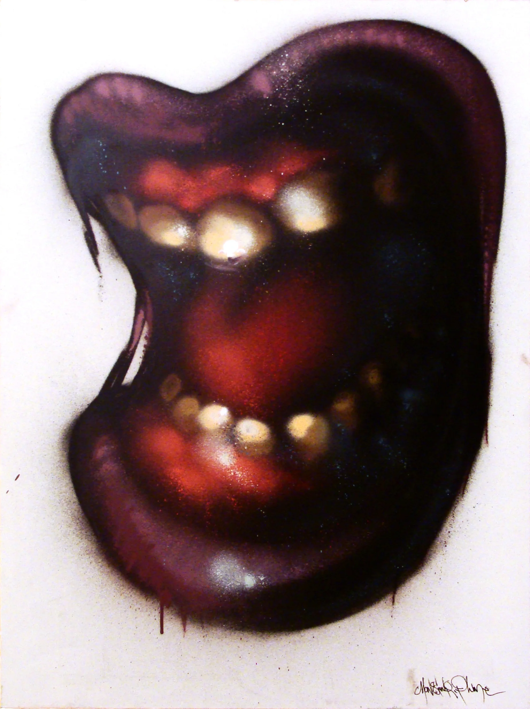 Janvier 2012 - Aérosol sur toile - Bouche
