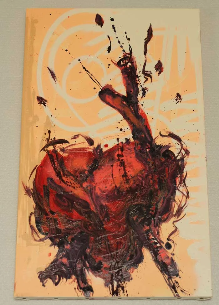 Février 2012 - Technique mixte sur toile - Heart One