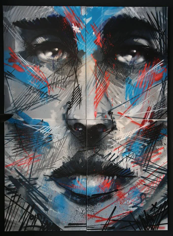 Juillet 2015 - Aérosol sur toile, quadriptyque