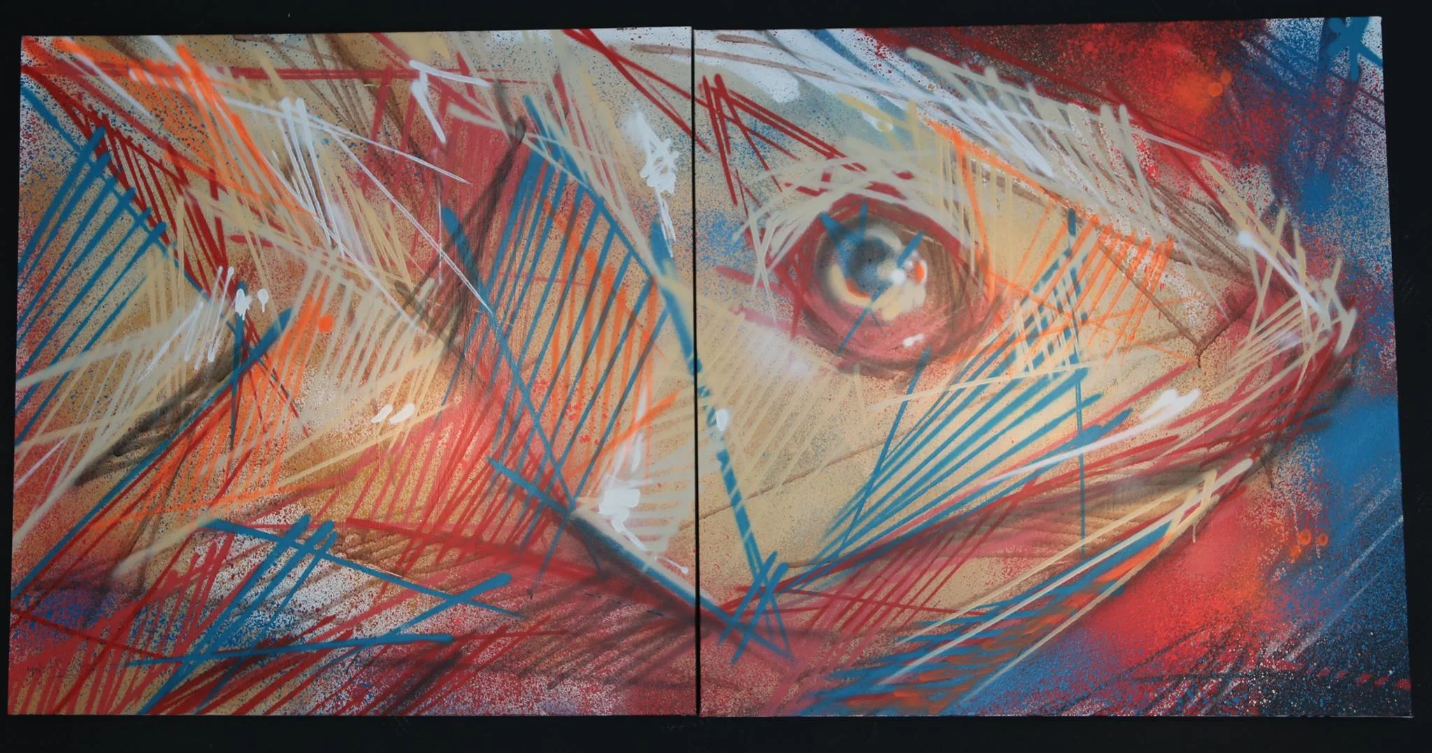 2015 - Aérosol sur toile, diptyque