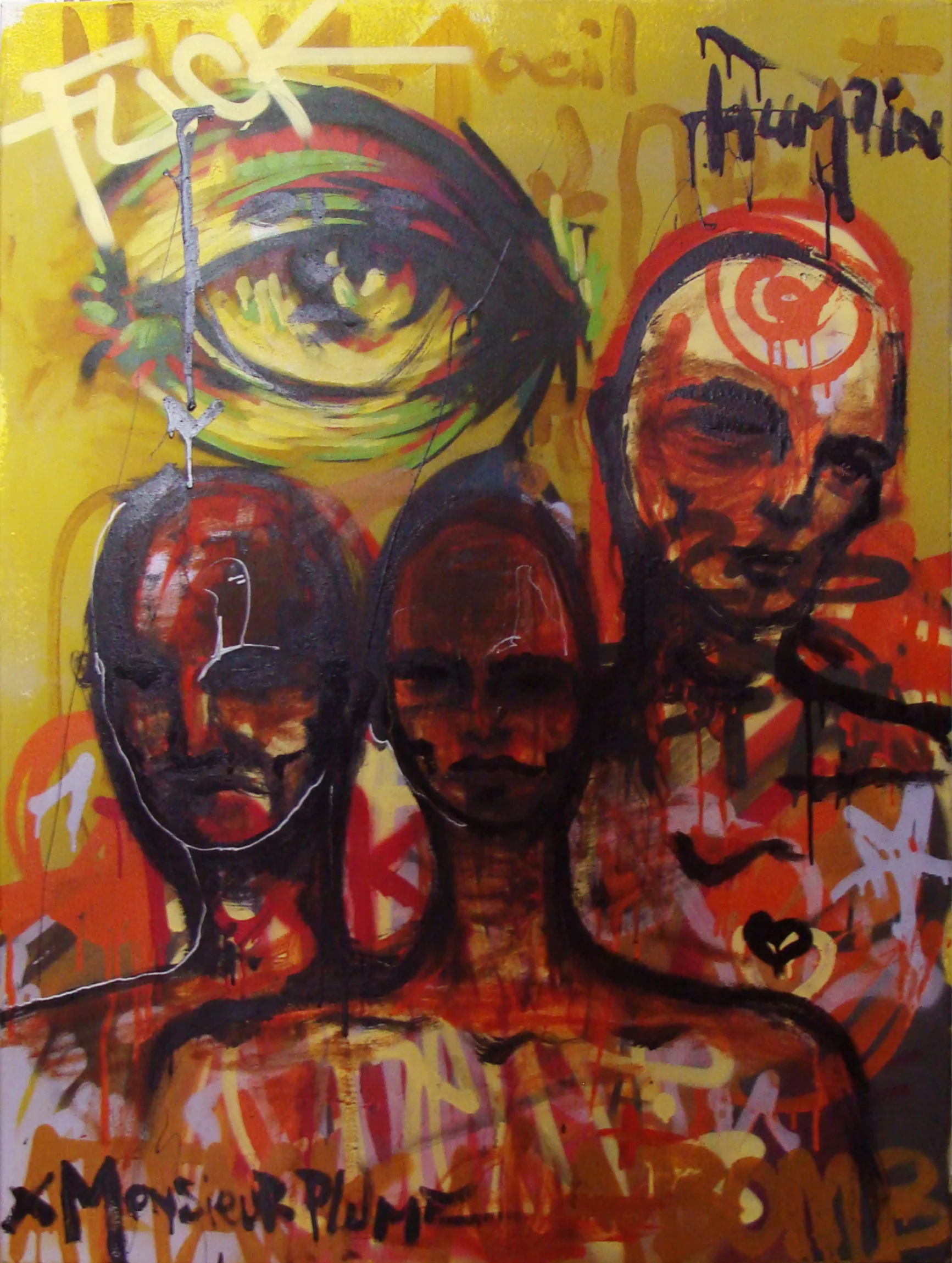 2009 - Technique mixte sur toile - Humain