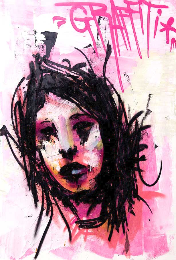 2010 - Technique mixte sur carton plume - Medusa