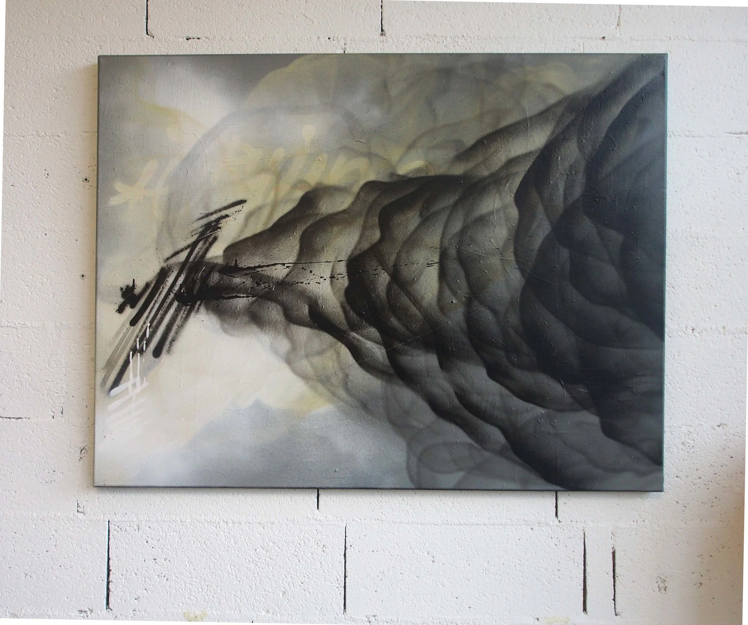 A - 88x115cm - Spray on canvas