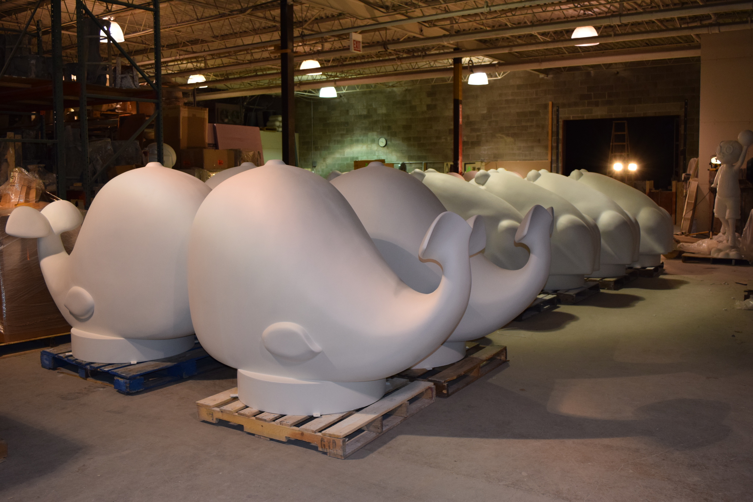 Fiberglass Whales, Frogs and Ducks