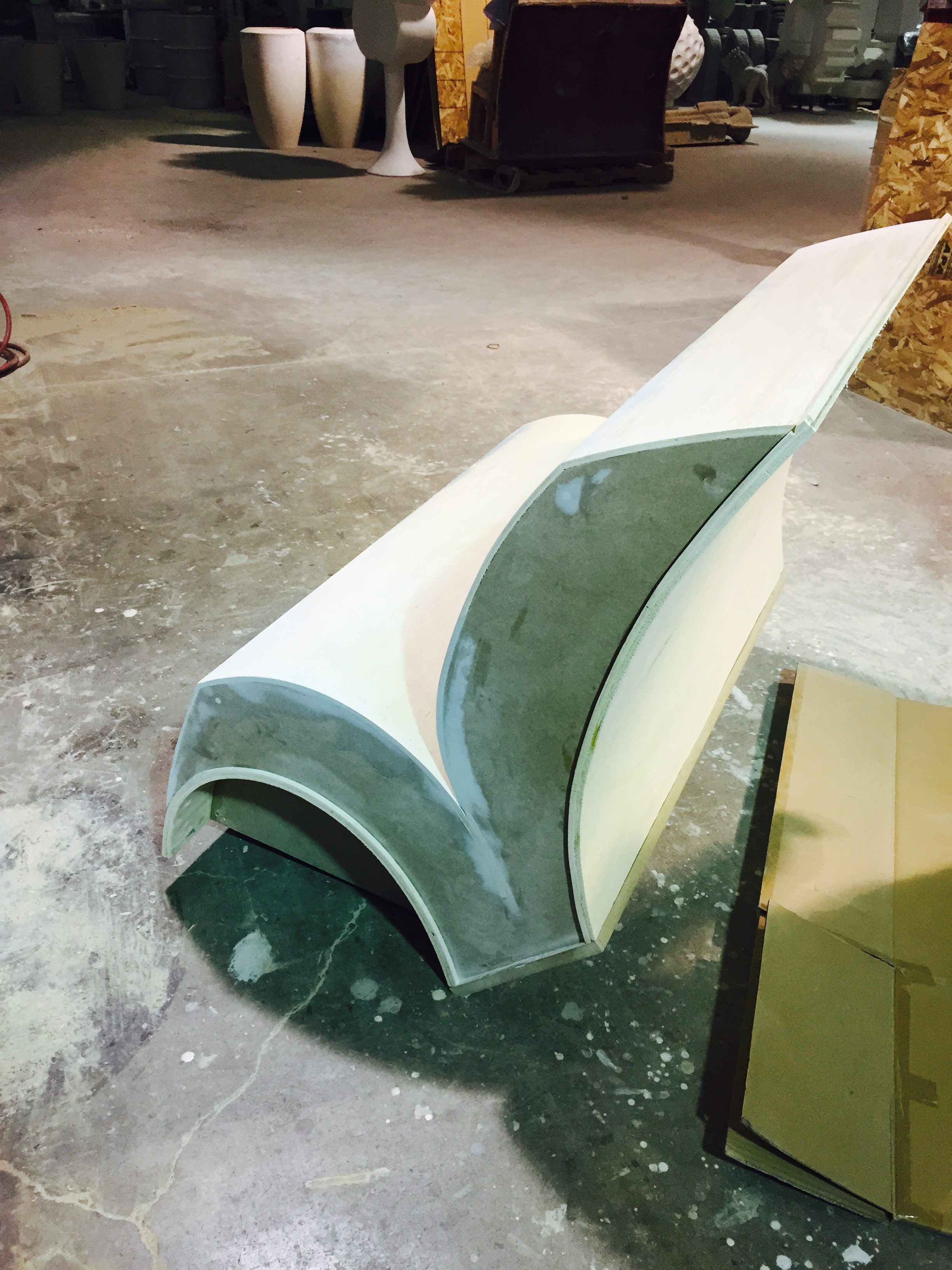 Fiberglass Book Park Bench