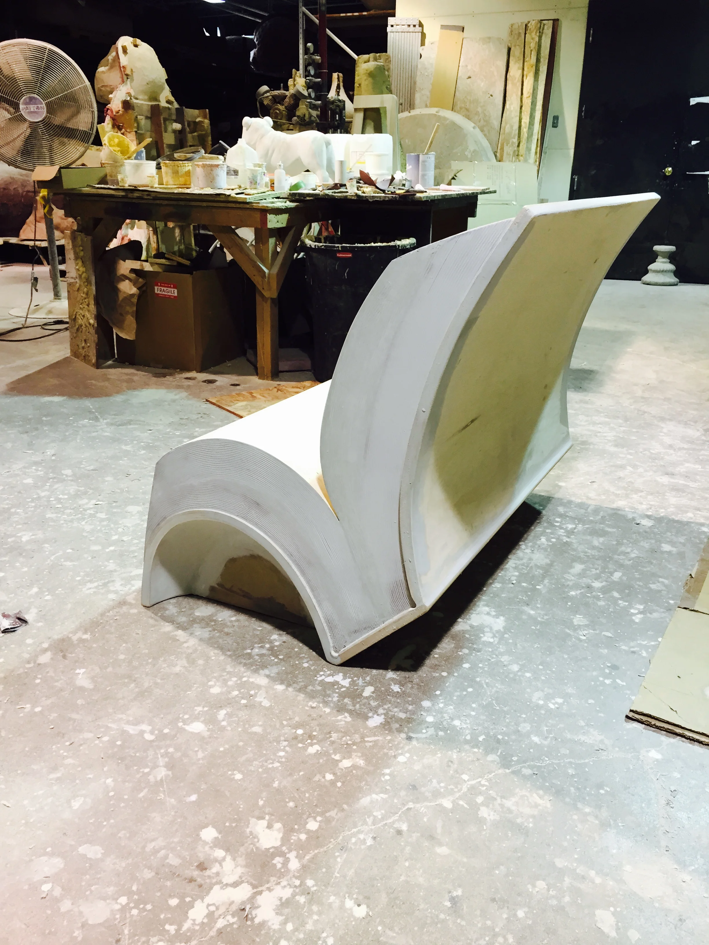 Fiberglass Book Park Bench